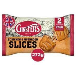 Ginsters 2 x Chicken & Mushroom Slices 272g