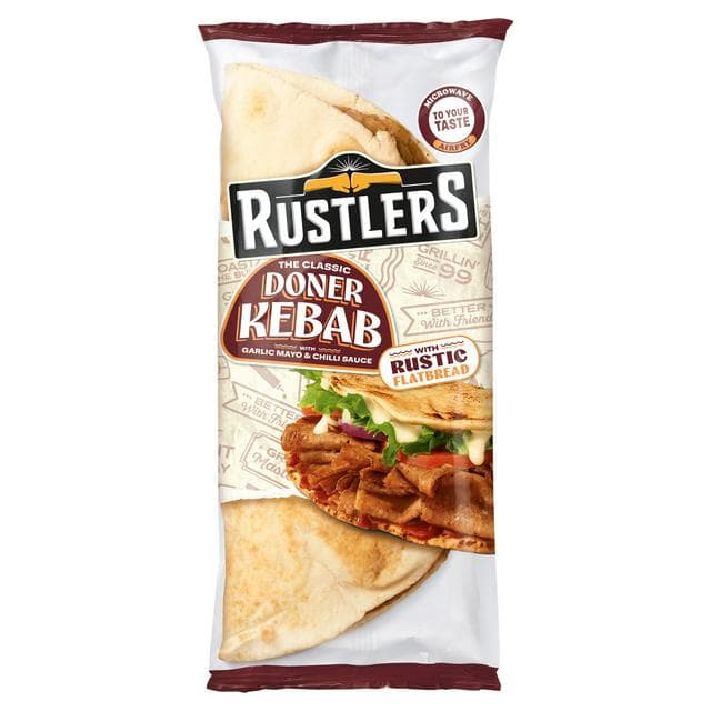 Rustlers 148g Classic Doner Kebab with Garlic Mayo & Chilli Sauce - gallery image 1