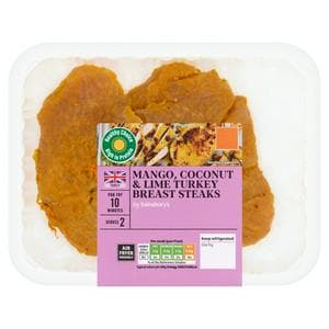 Sainsbury's 294g Mango Coconut & lime Turkey Steaks