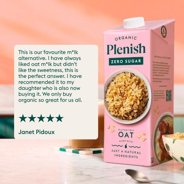 Plenish 1L Organic Chilled Dairy Free Oat Zero Sugar Drink - gallery image 6