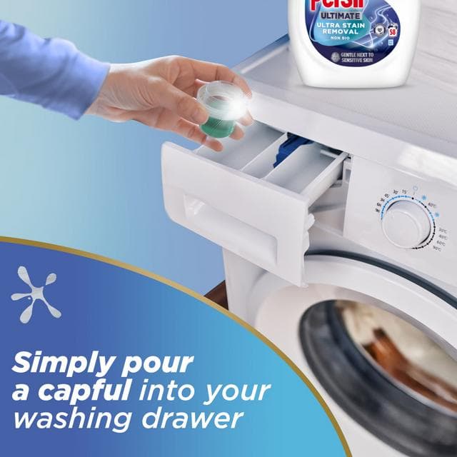 Persil Ultimate 58 washes Ultra Stain Removal Non Bio Liquid Detergent 1.566L - gallery image 6