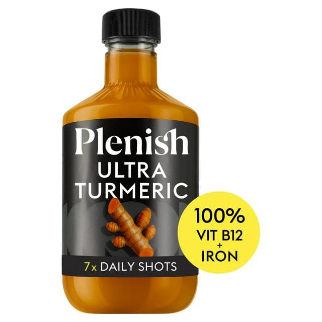 Plenish 7 x Shots Ultra Turmeric Vitamin B12 + Iron Shots Dosing Bottle 420ml - gallery image 1