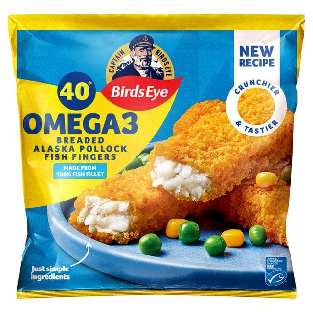 Birds Eye 40 x Omega 3 Breaded Fish Fingers 1.12kg - gallery image 1