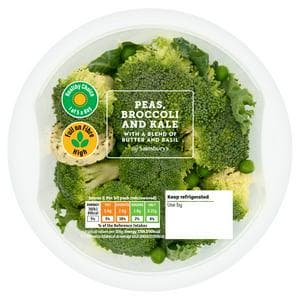 Sainsbury's 225g Broccoli, Peas & Kale