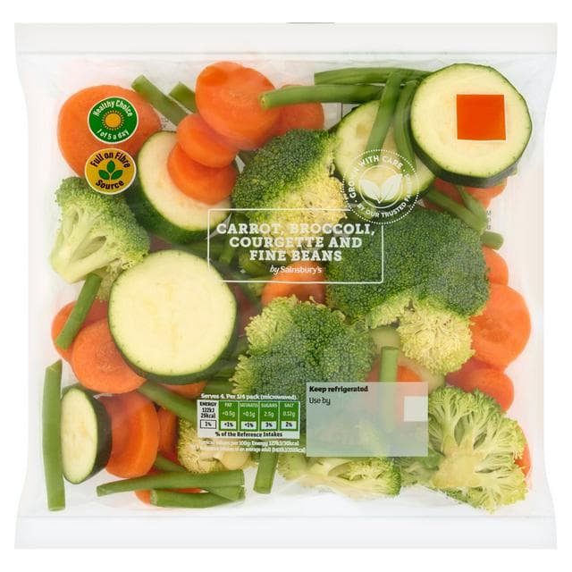 Sainsbury's 420g Carrot, Broccoli, Courgette & Fine Beans - gallery image 1
