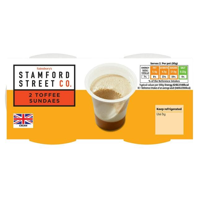 Stamford Street Co. 2 x 95g Toffee Sundaes - gallery image 1