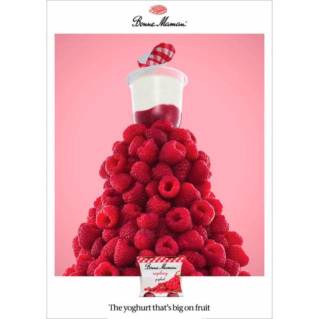 Bonne Maman 4 x 115g Raspberry Yoghurt - gallery image 2