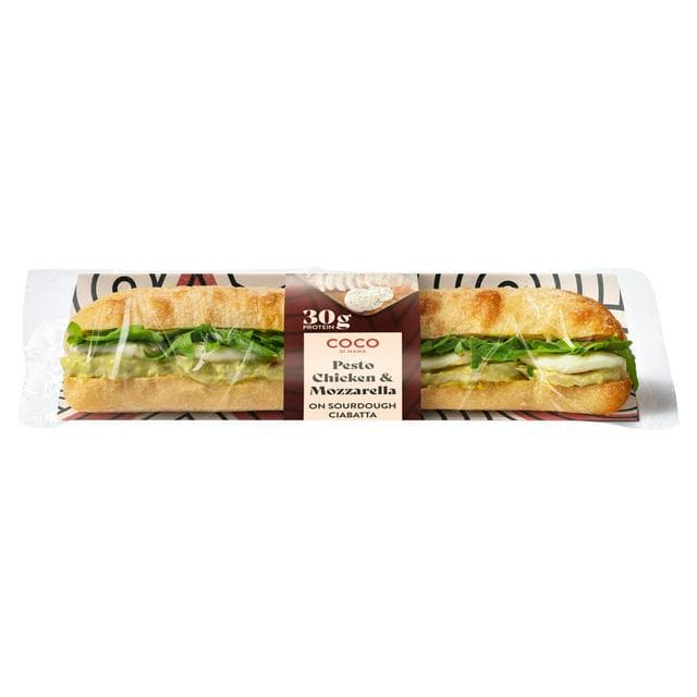 Coco di Mama Pesto Chicken & Mozzarella on Sourdough Ciabatta - gallery image 1