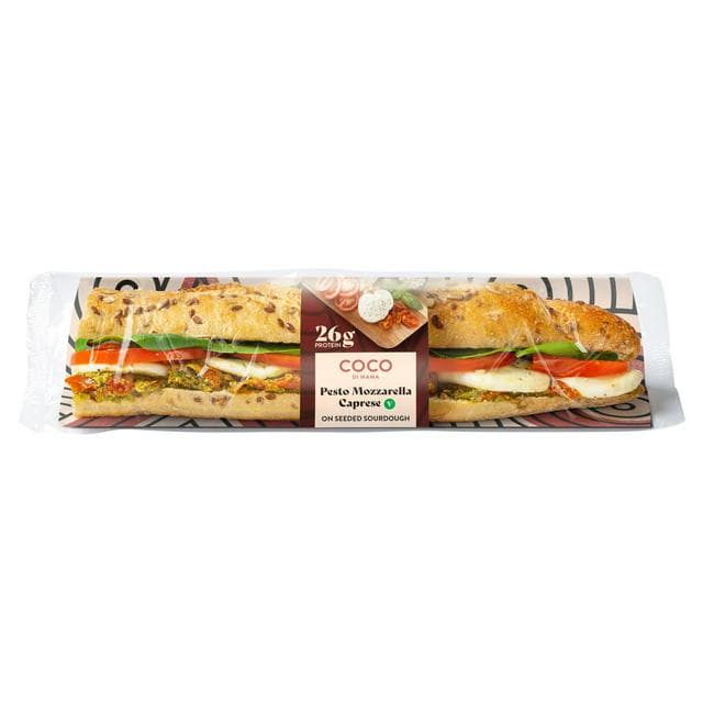 Coco di Mama Pesto Mozzarella Caprese on Seeded Sourdough - gallery image 1