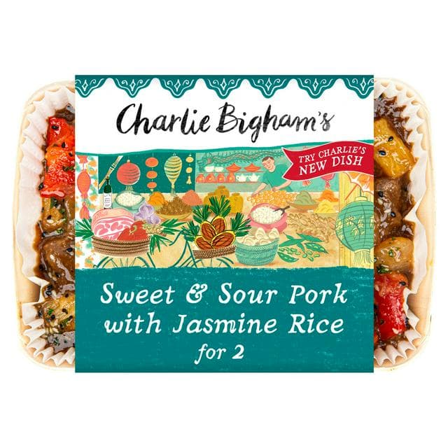 Charlie Bigham's 750g Sweet & Sour Pork with Jasmine Rice Ready Meal - gallery image 1