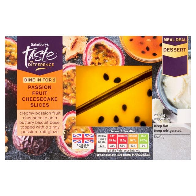 Sainsbury's 190g Passion Fruit Cheesecake Slices,Taste The Difference - gallery image 1