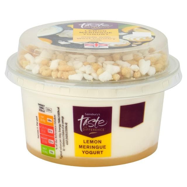 Sainsbury's 144g Lemon Meringue Yogurt, Taste the Difference - gallery image 1