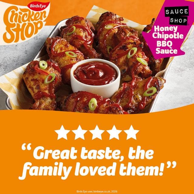 Birds Eye Chicken Shop 385g Honey Chipotle BBQ Chicken Wings, Limited Edition - gallery image 3