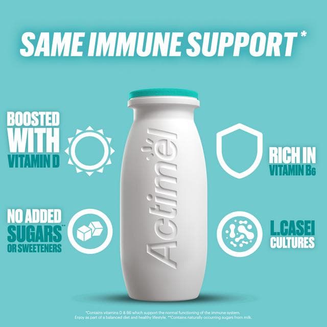 Actimel 8 x 100g Simple Immune Support Natural Yoghurt Drink - gallery image 4