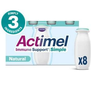 Actimel 8 x 100g Simple Immune Support Natural Yoghurt Drink
