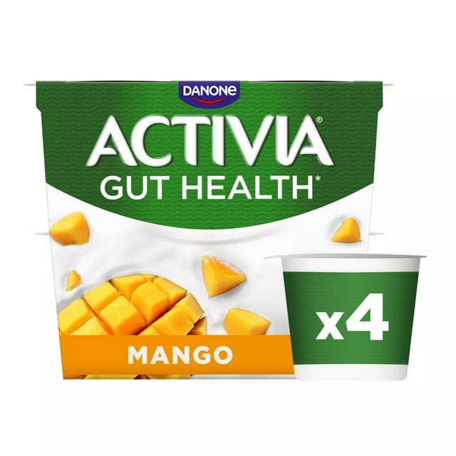 Activia 4 x 115g Mango Gut Health Multipack Yoghurt - gallery image 1