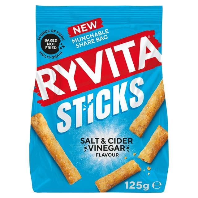 Ryvita 125g Salt & Vinegar Sticks - gallery image 1