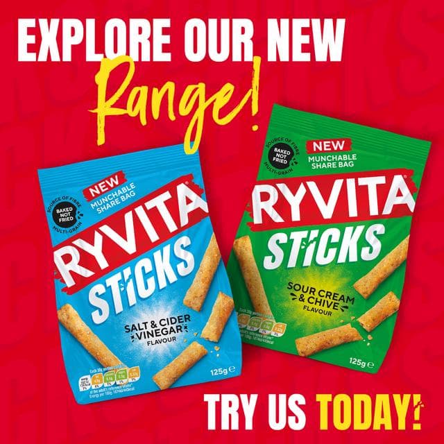 Ryvita 125g Salt & Vinegar Sticks - gallery image 5