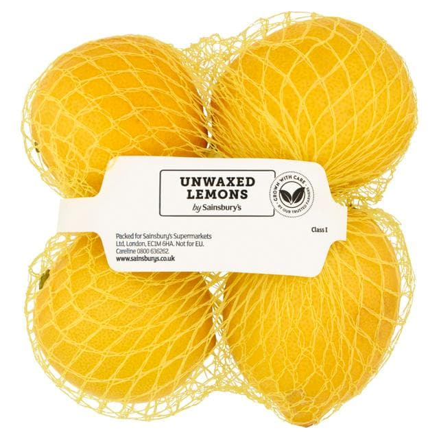 Sainsbury's 4 x Unwaxed Lemons - gallery image 1