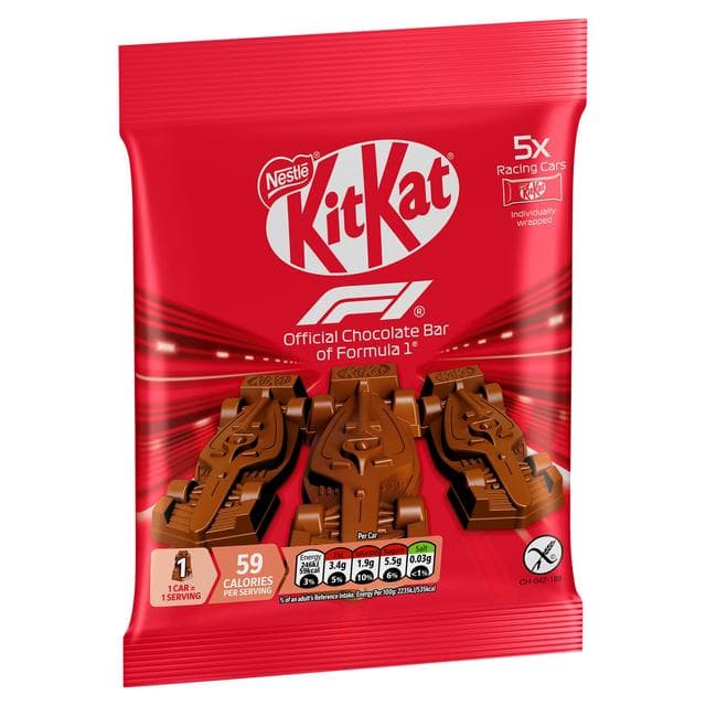 KitKat 5 x 11g F1 Car Figure Multipack Chocolate Bars - gallery image 2