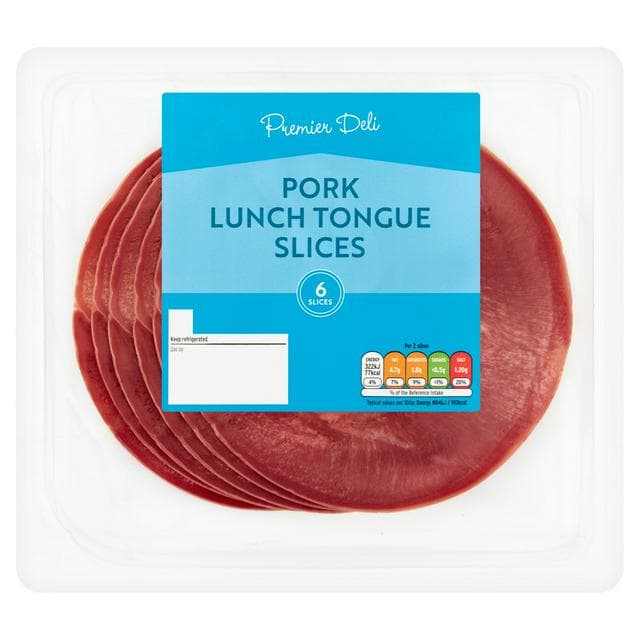 Premier Deli 6 x Pork Lunch Tongue Slices 120g - gallery image 1
