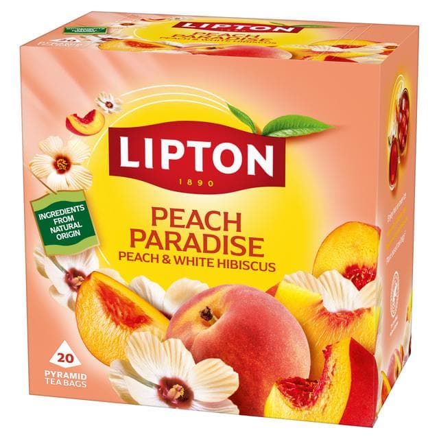 Lipton Peach Paradise 20 x 2.3g Peach & White Hibiscus Pyramid Tea Bags - gallery image 2