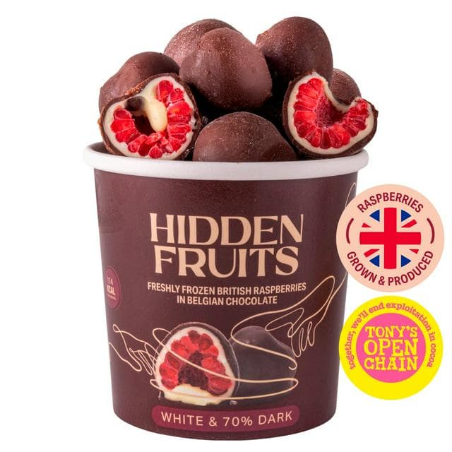 Hidden Fruits 150g Belgian Chocolate Freshly Frozen British Raspberries - gallery image 1
