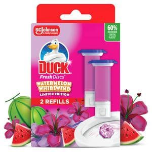 Duck Fresh Discs 2 x 36ml Watermelon Whirlwind Toilet Gel Refill