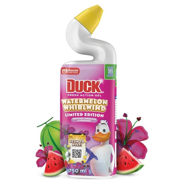 Duck Deep Action Toilet Cleaner Liquid Watermelon Whirlwind 750ml - gallery image 1