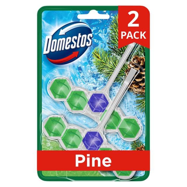 Domestos Power 2 x 50g Pine Toilet Rim Blocks - gallery image 6