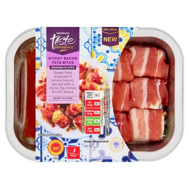 Sainsbury's 200g Sticky Bacon Feta Bites, Taste the Difference - gallery image 1