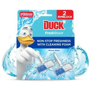 Duck Fresh Boost 2 x 16g Marine Wave Toilet Rim Block