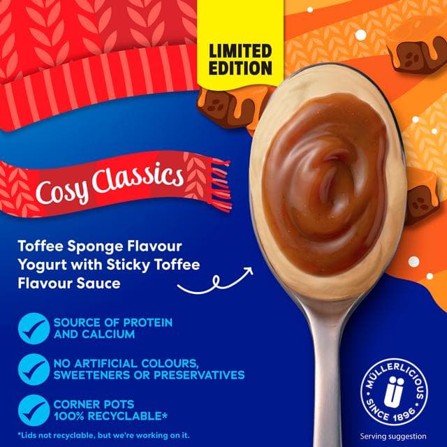 Muller Corner 136g Sticky Toffee Pudding Yogurt, Limited Edition - gallery image 2
