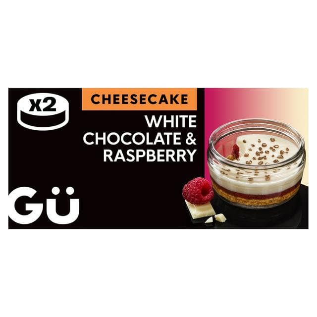 Gü 2 x 80.5g White Chocolate & Raspberry Cheesecake - gallery image 1