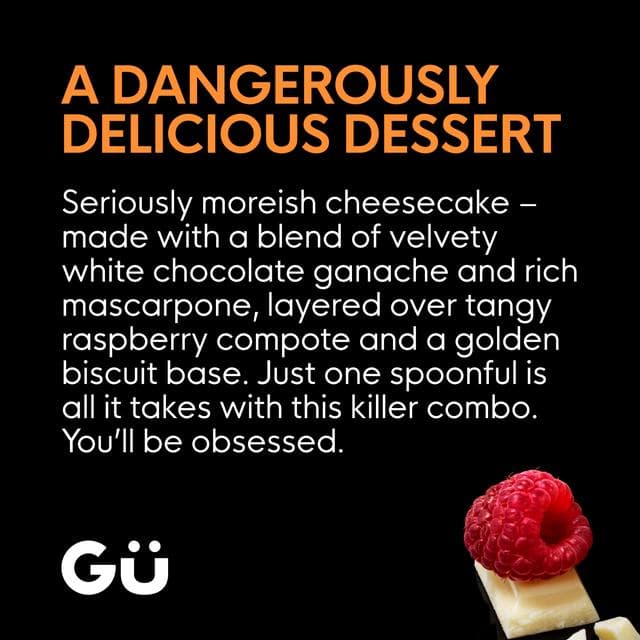 Gü 2 x 80.5g White Chocolate & Raspberry Cheesecake - gallery image 4