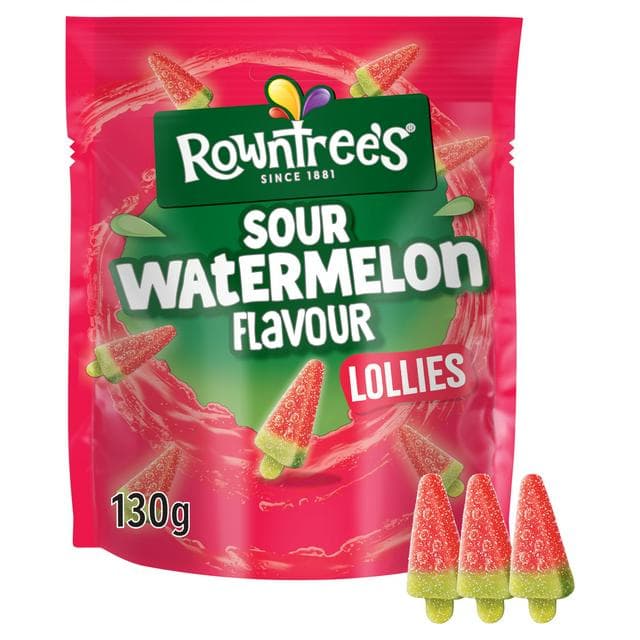Rowntree's 130g Sour Watermelon Flavour Sweets Sharing Bag Lollies - gallery image 1