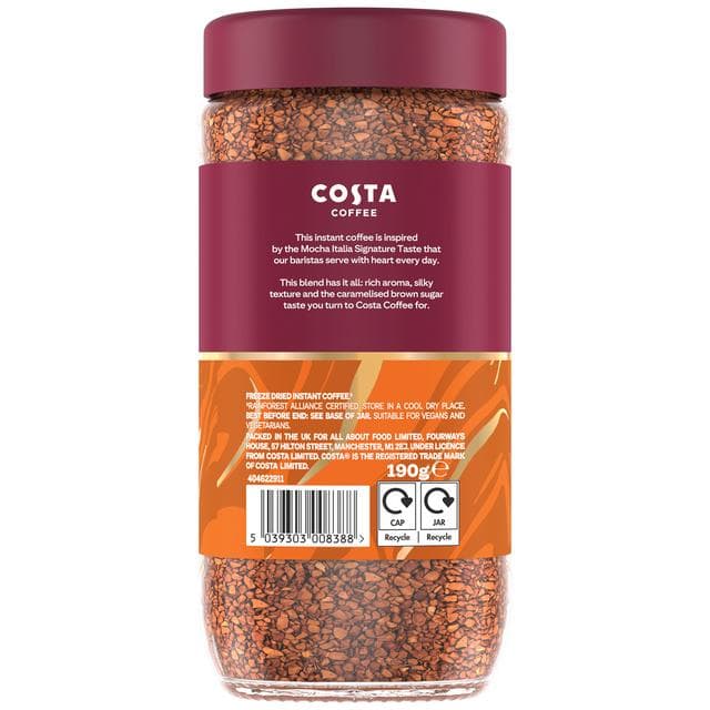 Costa Coffee 190g Smooth Medium Blend Instant Coffee - gallery image 5