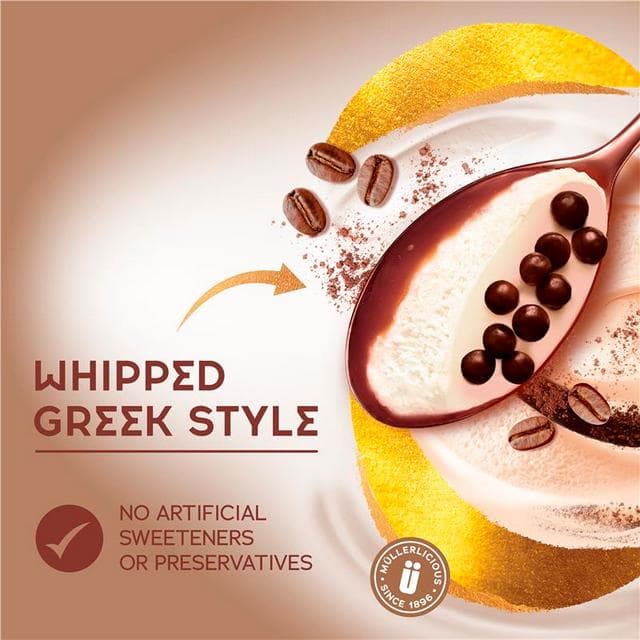 Müller Bliss Limited Edition Tiramisu Flavour Whipped Greek Style 400g (4 x 100g) - gallery image 2