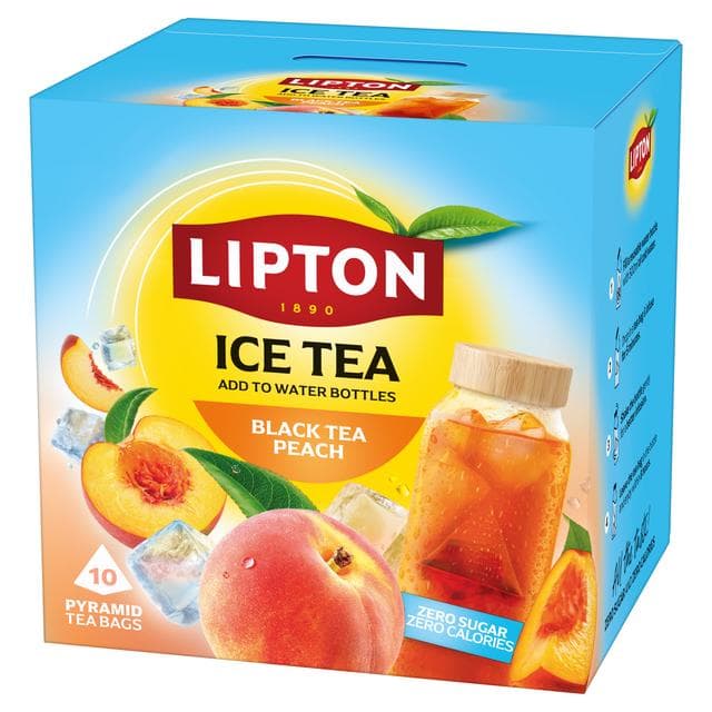 Lipton Black Tea 10 x 3.5g Peach Pyramid Ice Tea Bags - gallery image 2