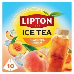 Lipton Black Tea 10 x 3.5g Peach Pyramid Ice Tea Bags