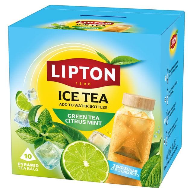 Lipton Green Tea 10 x 3.5g Citrus Mint Pyramid Ice Tea Bags - gallery image 2
