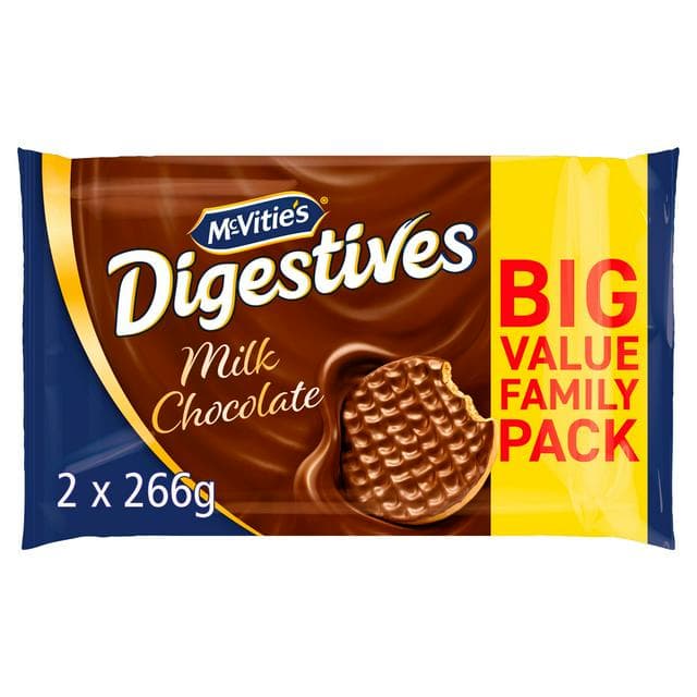 McVitie's Digestives 2 x 266g Milk Chocolate Twin Pack Biscuits - gallery image 1