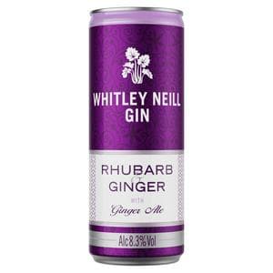 Whitley Neill 250ml Rhubarb & Ginger Ale Ready to Drink Can