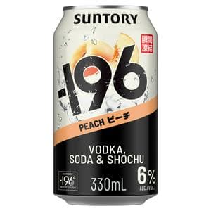 Minus 196 330ml Peach Vodka, Soda & Shochu Pre Mixed Ready to Drink Can