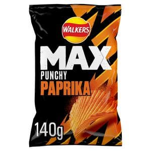 Walkers Max 140g Punchy Paprika Sharing Crisps