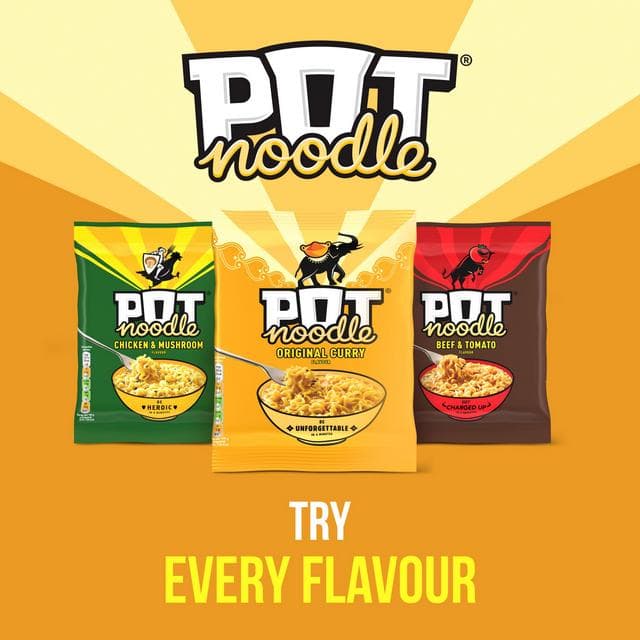 Pot Noodle 114g Original Curry Instant Block Noodles - gallery image 4