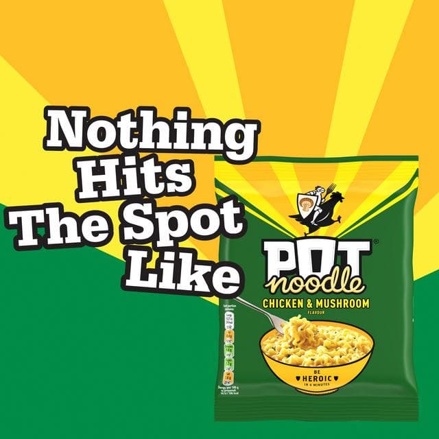 Pot Noodle 112g Chicken & Mushroom Instant Block Noodles - gallery image 3