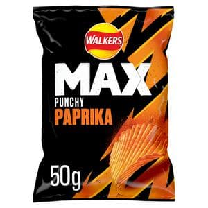 Walkers Max 50g Punchy Paprika Grab Bag Crisps