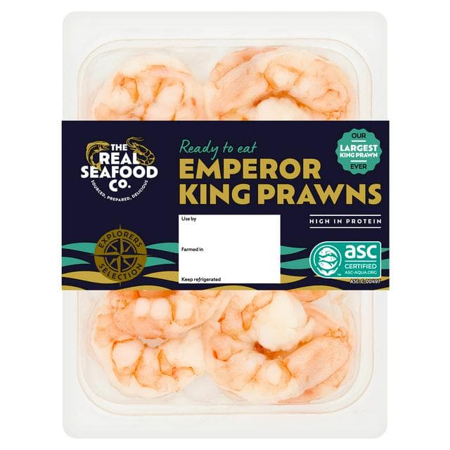 The Real Seafood Co. 150g Emperor King Prawns - gallery image 1