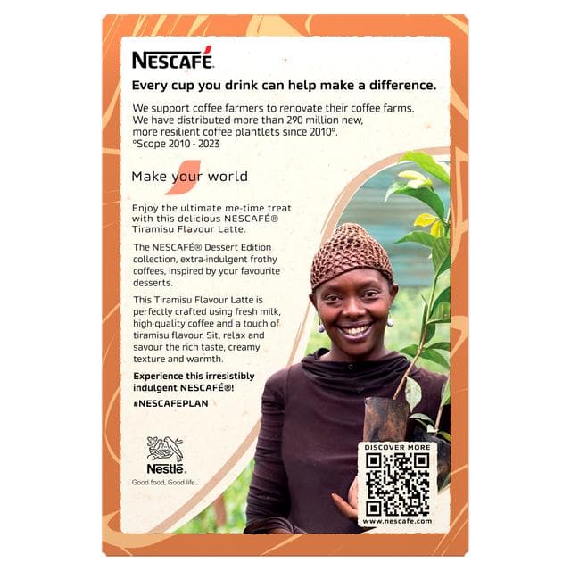 Nescafé 7 x 19.5g Latte Flavour Creamy Tiramisu Coffee Sachets, Dessert Edition - gallery image 2